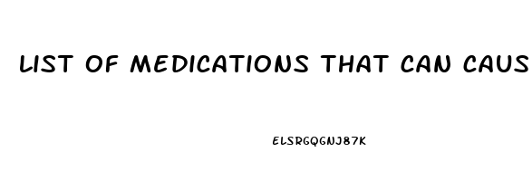 list of medications that can cause erectile dysfunction