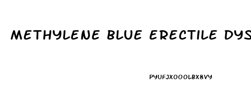 methylene blue erectile dysfunction