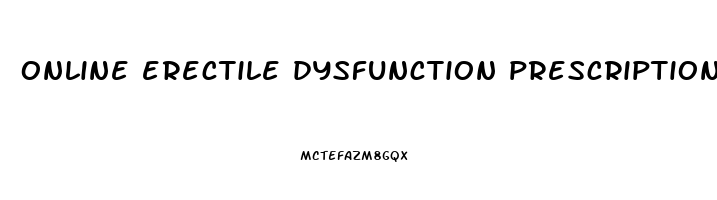 online erectile dysfunction prescription