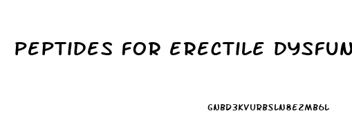 peptides for erectile dysfunction