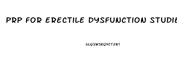 prp for erectile dysfunction studies