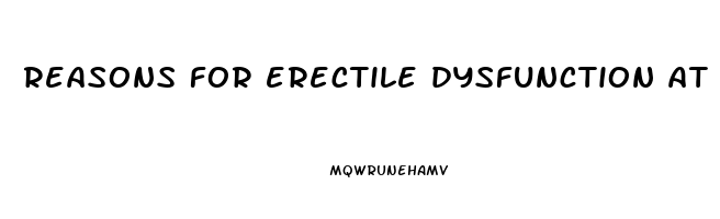 reasons for erectile dysfunction at 18