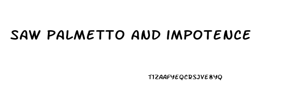 saw palmetto and impotence