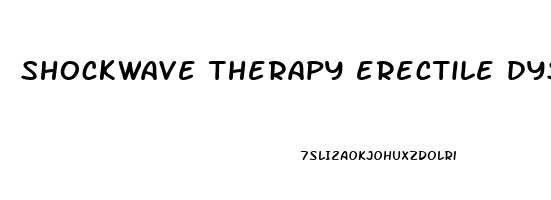 shockwave therapy erectile dysfunction machine