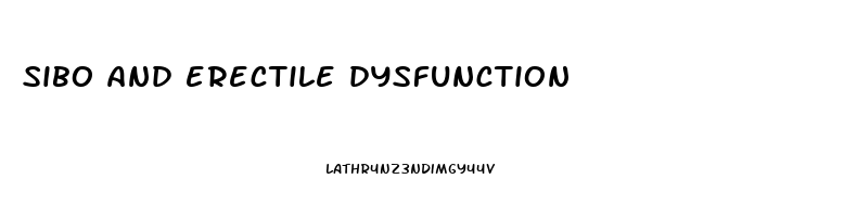sibo and erectile dysfunction
