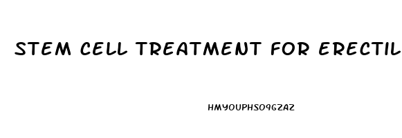 stem cell treatment for erectile dysfunction