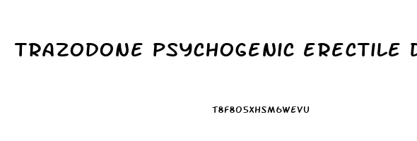 trazodone psychogenic erectile dysfunction