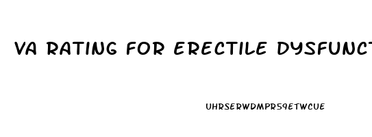 va rating for erectile dysfunction