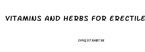 vitamins and herbs for erectile dysfunction