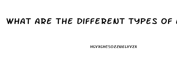 what are the different types of erectile dysfunction