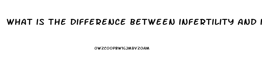 what is the difference between infertility and impotence