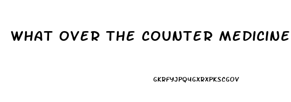 what over the counter medicine can help with erectile dysfunction