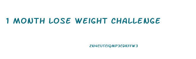 1 month lose weight challenge