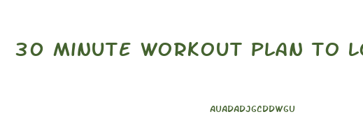 30 minute workout plan to lose weight