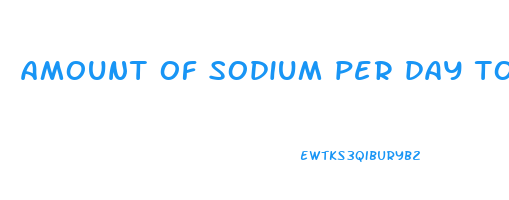amount of sodium per day to lose weight