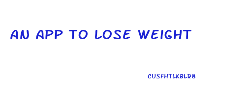 an app to lose weight