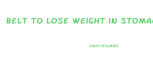 belt to lose weight in stomach