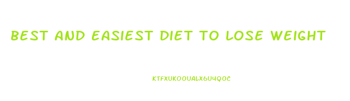 best and easiest diet to lose weight