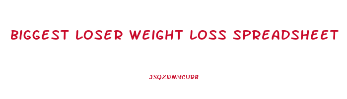 biggest loser weight loss spreadsheet