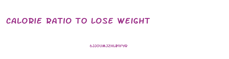 calorie ratio to lose weight