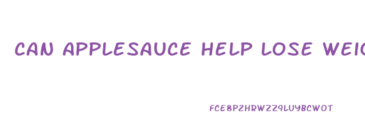 can applesauce help lose weight