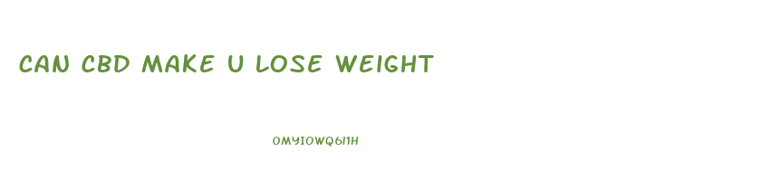 can cbd make u lose weight