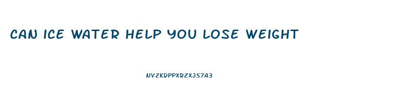 can ice water help you lose weight