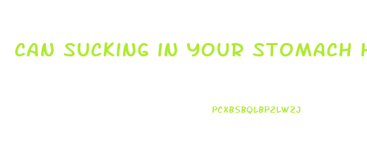 can sucking in your stomach help lose weight