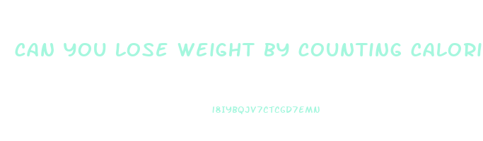 can you lose weight by counting calories only