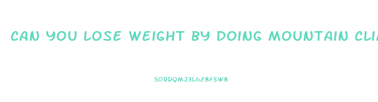 can you lose weight by doing mountain climbers