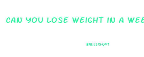 can you lose weight in a week without exercise
