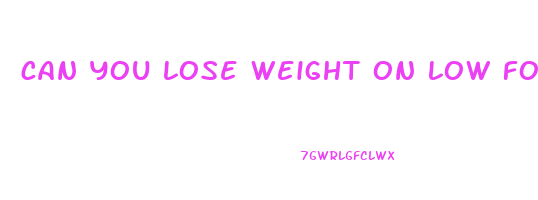 can you lose weight on low fodmap diet