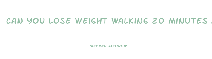 can you lose weight walking 20 minutes a day