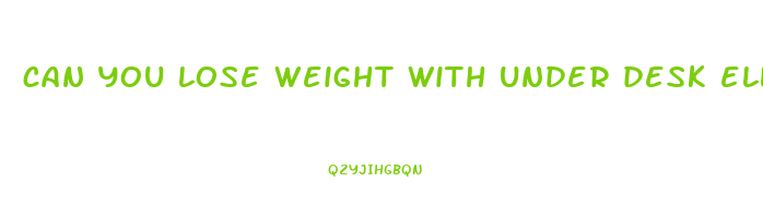 can you lose weight with under desk elliptical