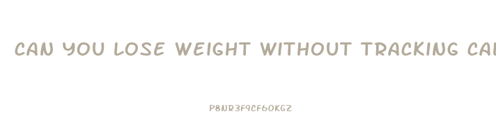 can you lose weight without tracking calories