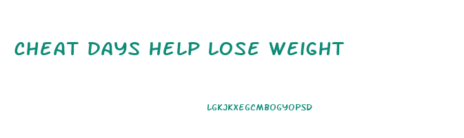 cheat days help lose weight