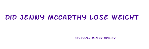 did jenny mccarthy lose weight