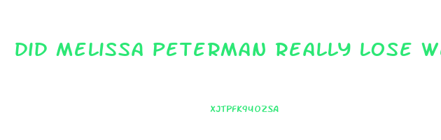 did melissa peterman really lose weight