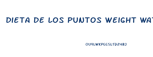 dieta de los puntos weight watchers