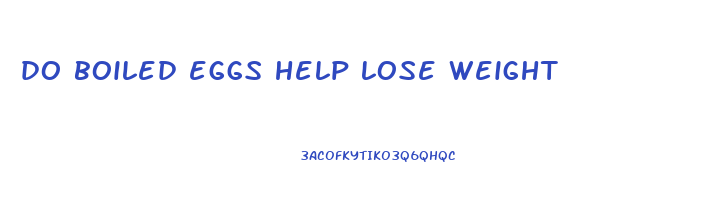 do boiled eggs help lose weight