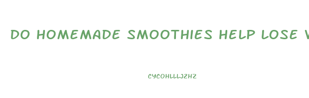 do homemade smoothies help lose weight