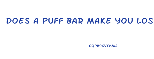 does a puff bar make you lose weight