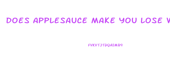 does applesauce make you lose weight