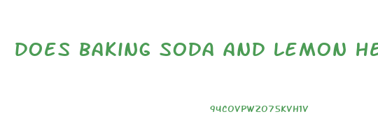 does baking soda and lemon help you lose weight