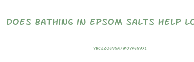 does bathing in epsom salts help lose weight