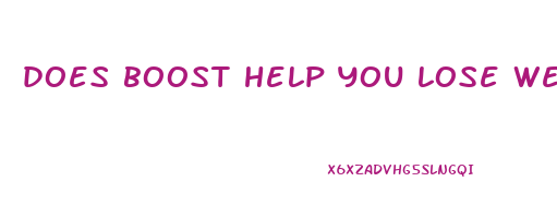 does boost help you lose weight