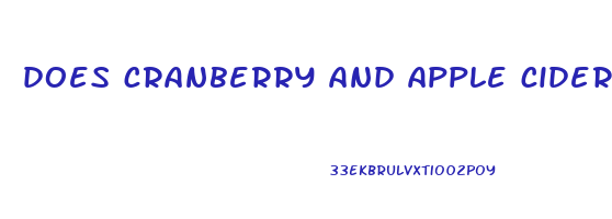 does cranberry and apple cider vinegar help you lose weight