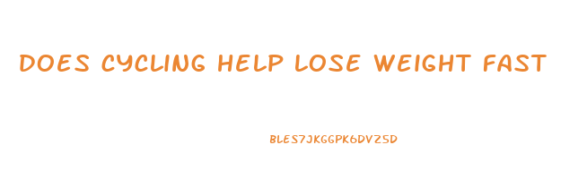 does cycling help lose weight fast