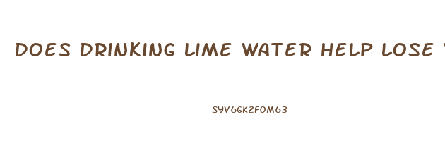 does drinking lime water help lose weight