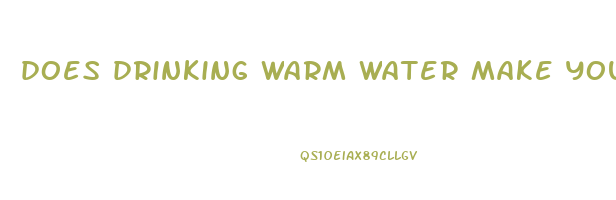 does drinking warm water make you lose weight